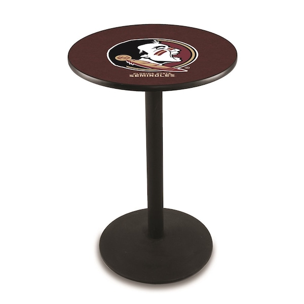 42" Blk Wrinkle Florida State (Head) Pub Table